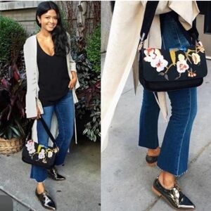 ✌️out✌️L'AGENCE Jeans Womens 25 Blue Sophia High Rise Crop Flare Medium Blue